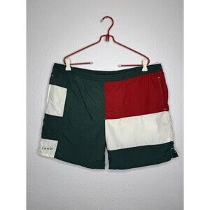 VTG 80s 90s IZOD Lacoste Swim Shorts Trunks Mens Size L 40 Mesh Lined Colorblock